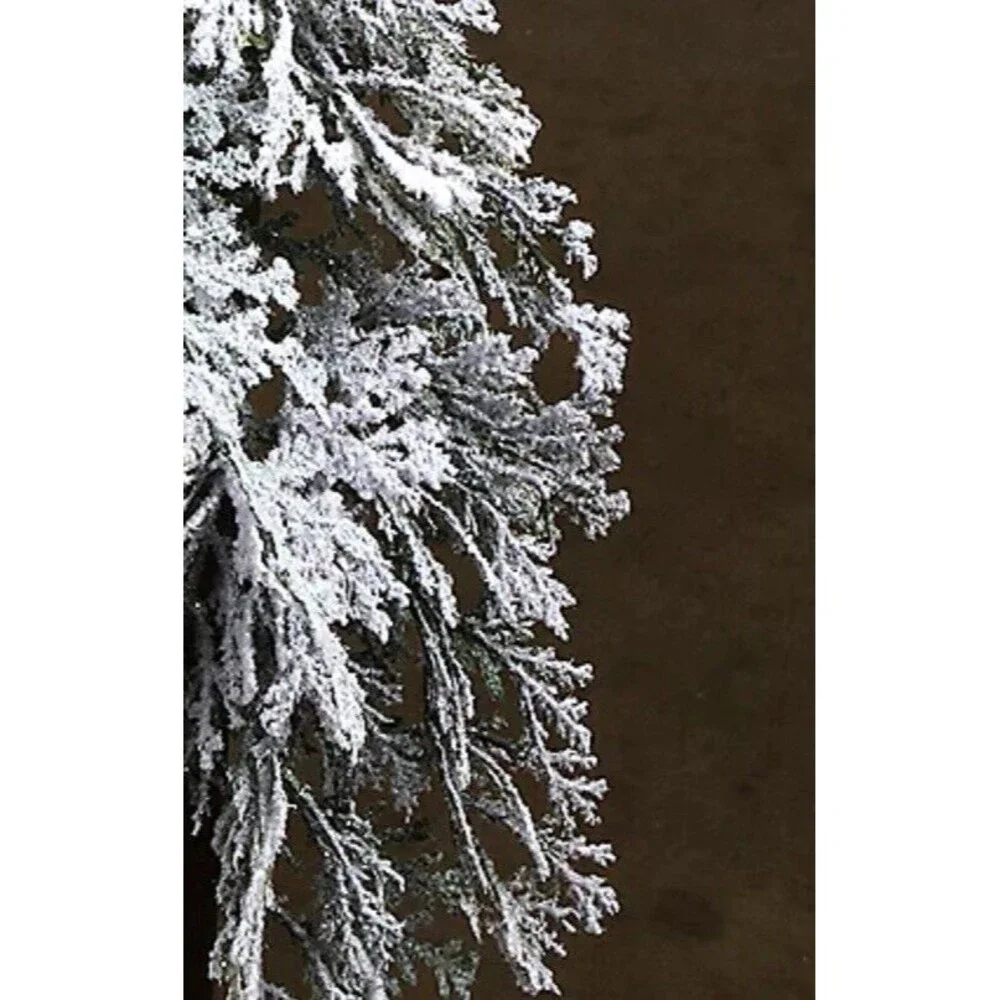 4' Frosted Cedar Garland by Valerie - White h265113